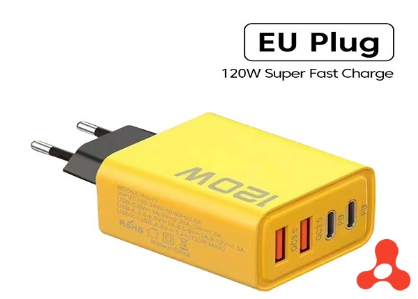 CỐC SẠC NHANH 120W 4 CỔNG 2PD 2USB