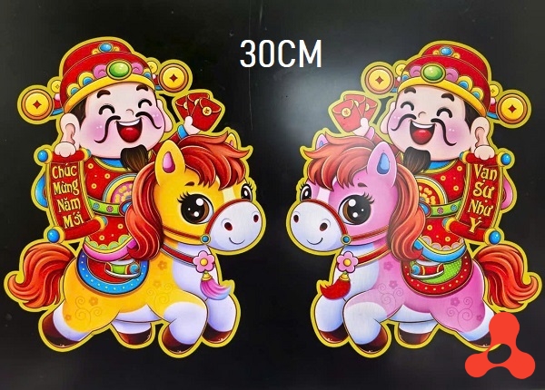COMBO 2 MIẾNG DECAL DÁN CỬA TẾT 2026