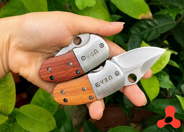 DAO GẤP GỌN MINI CẮM TRẠI, DU LỊCH CÁN GỖ