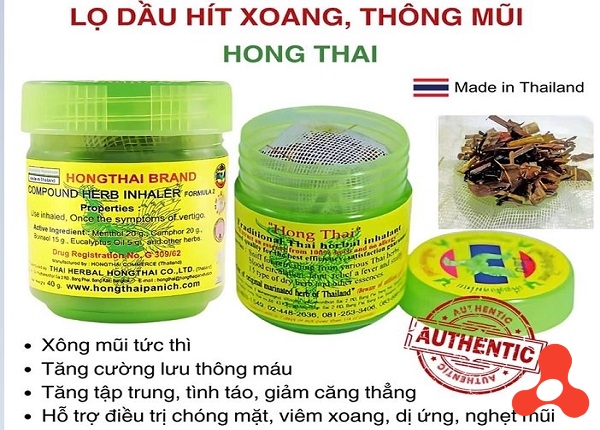 DẦU HÍT XOANG THÔNG MŨI THẢO DƯỢC THÁI LAN