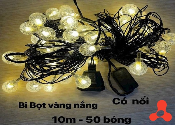 DÂY ĐÈN BI BỌT TRANG TRÍ DÀI 10M CHỐNG NƯỚC CÓ NỐI