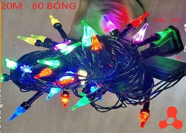 DÂY ĐÈN CHỚP ĐỦ MÀU KIỂU GIỌT NƯỚC DÀI 20M