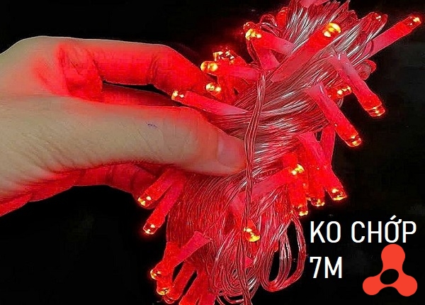 DÂY ĐÈN KO CHỚP MÀU ĐỎ DÀI 7M 36 BÓNG