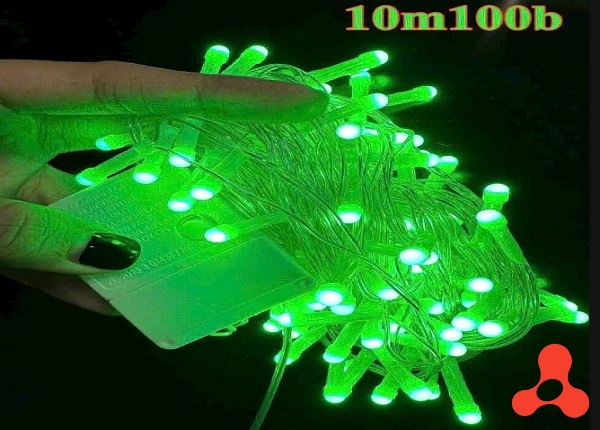 DÂY ĐÈN LED 10M 100 BÓNG MÀU XANH LÁ IC LỚN