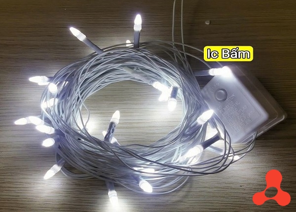 DÂY ĐÈN LED KIM CƯƠNG MÀU TRẮNG 7M 32 BÓNG IC LỚN
