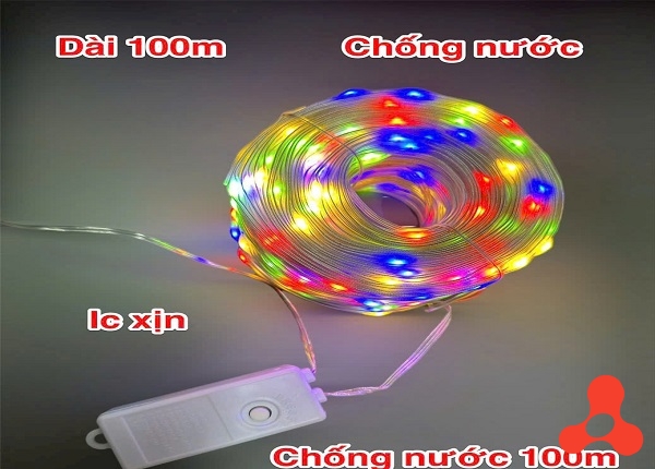 DÂY ĐÈN LED NGỌC TRAI DÀI 100M CÓ IC CHỐNG NƯỚC