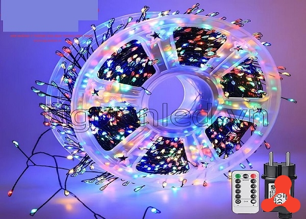 DÂY ĐÈN LED RỄ CÂY 50M 1500 LED ĐỦ MÀU REMOTE ĐIỀU KHIỂN
