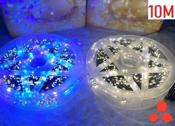 DÂY ĐÈN LED RỄ CÂY TRANG TRÍ DÀI 10M SÁNG VÀNG, ĐỦ MÀU