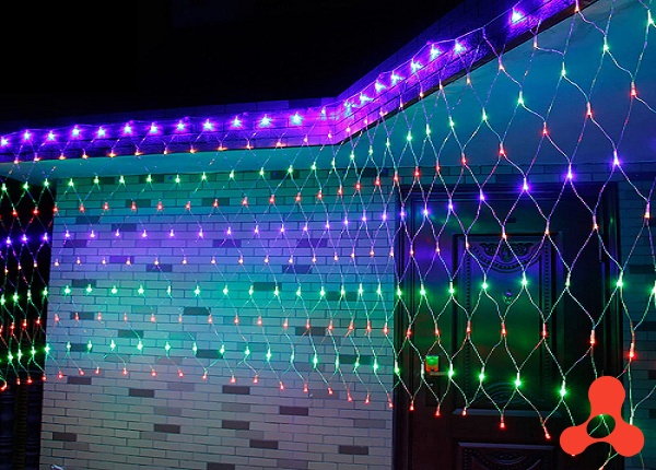 DÂY ĐÈN LED MÀNG LƯỚI 3 X 3M ĐỦ MÀU