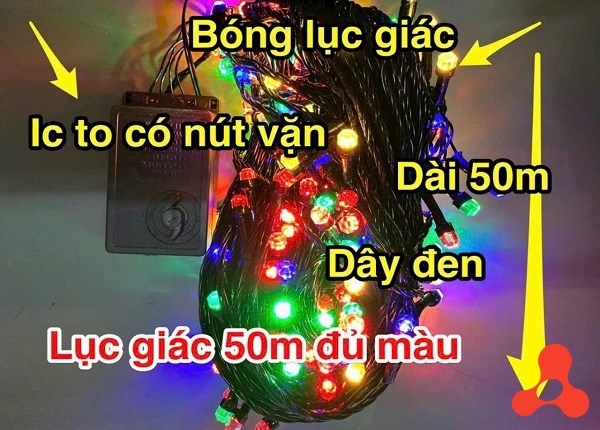 DÂY ĐÈN LED TRANG TRÍ 50M NHIỀU MÀU