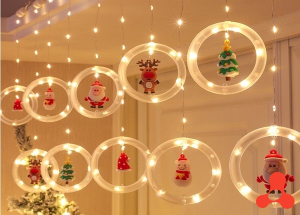 DÂY ĐÈN VÒNG TRANG TRÍ NOEL DÀI 3M