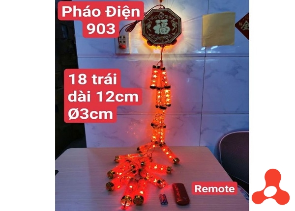 DÂY PHÁO ĐIỆN TỬ 18 TRÁI CÓ REMOT MÃ 903