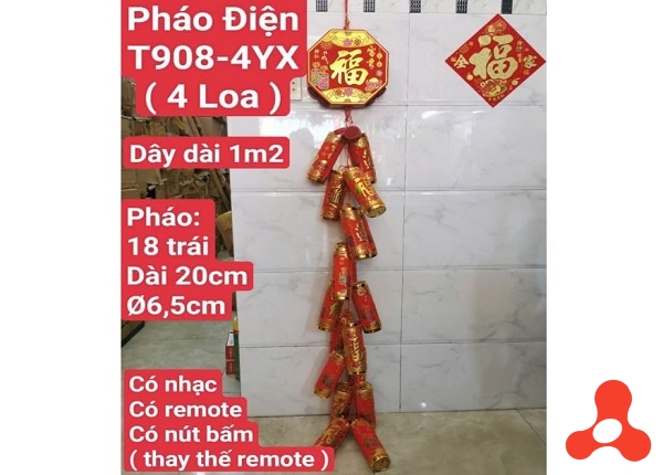 DÂY PHÁO ĐIỆN TỬ DÀI 1M2 4 LOA T908- 4YX