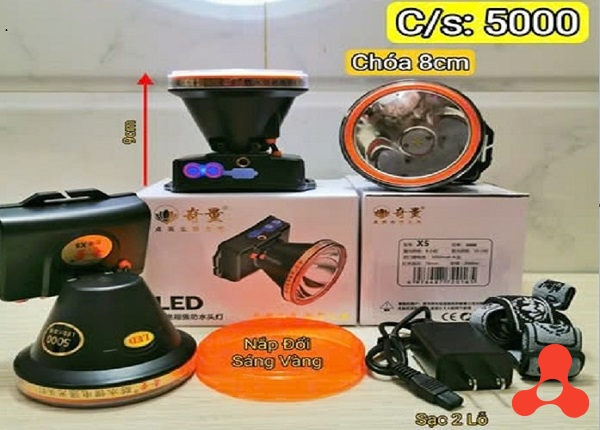 ĐÈN ĐỘI ĐẦU SIÊU SÁNG CHỐNG NƯỚC X5