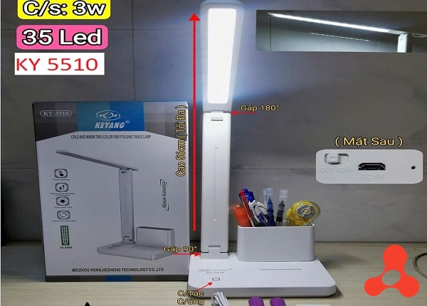 ĐÈN HỌC ĐỂ BÀN CHỐNG CẬN 35 LED KY 5510
