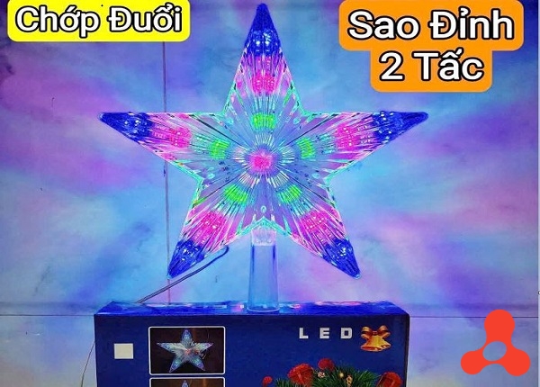 ĐÈN LED NGÔI SAO 5 CÁNH PHÁT SÁNG