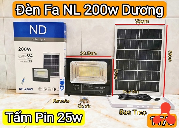 ĐÈN PHA NLMT SOLAR IP68 NĐ- 200W HỘP XANH DƯƠNG