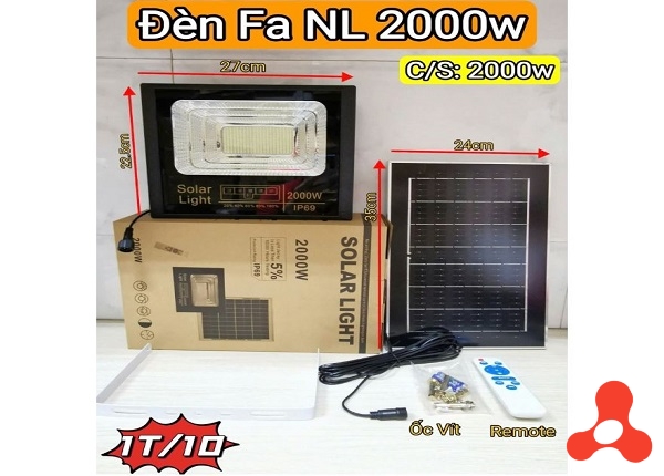 ĐÈN PHA NLMT SOLAR IP69 2000W