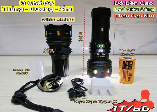 ĐÈN PIN CẦM TAY SIÊU SÁNG ZOOM S10