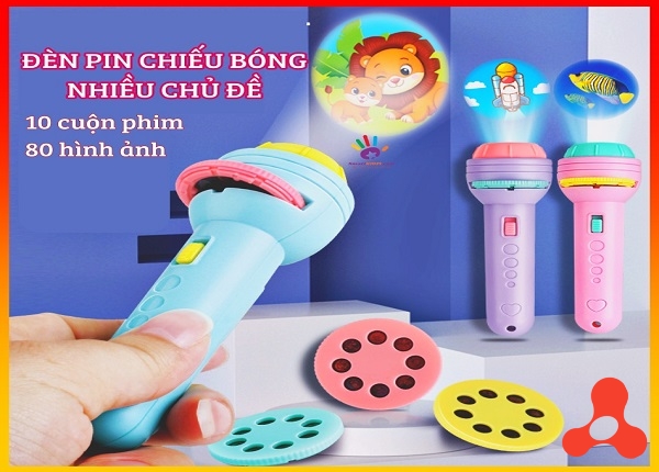 ĐÈN PIN CHIẾU 80 HÌNH ẢNH CHO BÉ