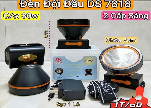 ĐÈN PIN ĐỘI ĐẦU 2 CHẾ ĐỘ DS 7818