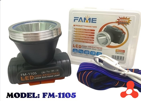 ĐÈN PIN ĐỘI ĐẦU SIÊU SÁNG 300W FM-1105