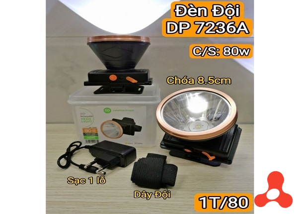 ĐÈN PIN ĐỘI ĐẦU SIÊU SÁNG 80W 7236A