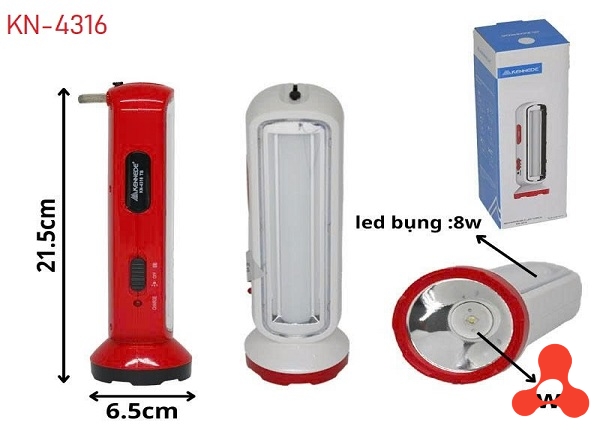 ĐÈN PIN SẠC 2 CHẾ ĐỘ SIÊU SÁNG KN-4316