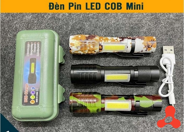 ĐÈN PIN SIÊU SÁNG LED MINI RẰN RI ZOOM XA FULL BOX