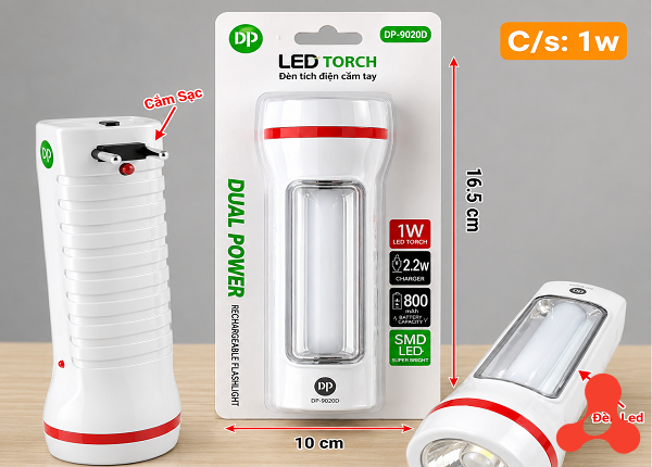 ĐÈN PIN TÍCH ĐIỆN 2 CHẾ ĐỘ DP 9029D (T100)
