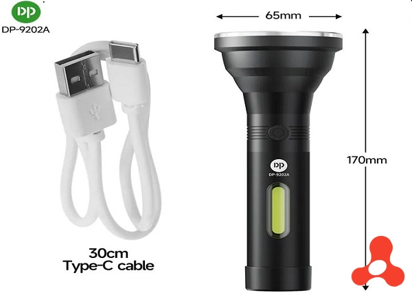 ĐÈN PIN TÍCH ĐIỆN BẰNG NHÔM 2in1 DP-9202A