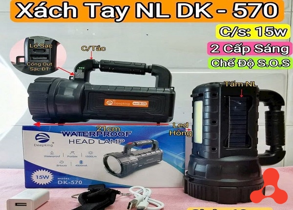 ĐÈN PIN TÍCH ĐIỆN NĂNG LƯỢNG DK 570