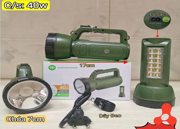 ĐÈN PIN XÁCH TAY 40W SIÊU SÁNG DP 7323