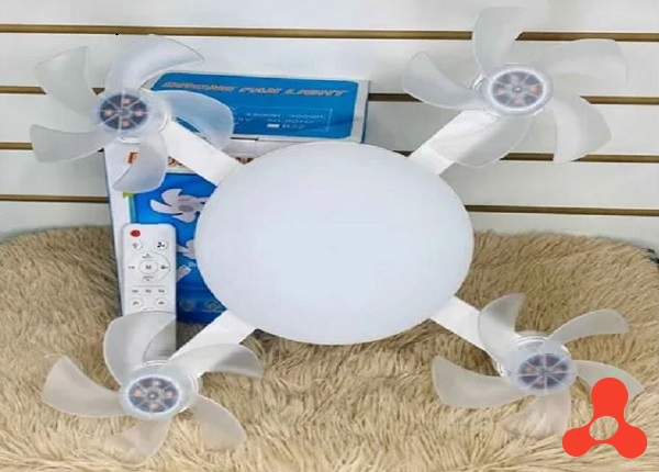 ĐÈN QUẠT TRẦN GẤP GỌN 4 ĐẦU DRONE GIÓ MẠNH
