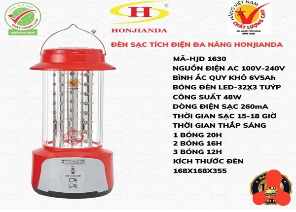 ĐÈN SẠC TÍCH ĐIỆN KHẨN CẤP HONJIANDA HJD-1630