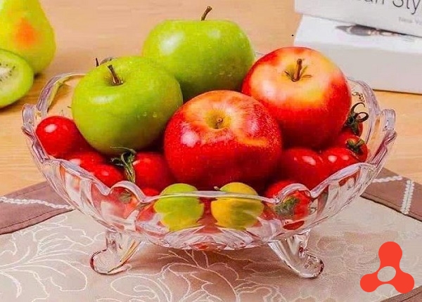 ĐĨA THỦY TINH 3 CHÂN CAO CẤP ĐỰNG TRÁI CÂY (T18)