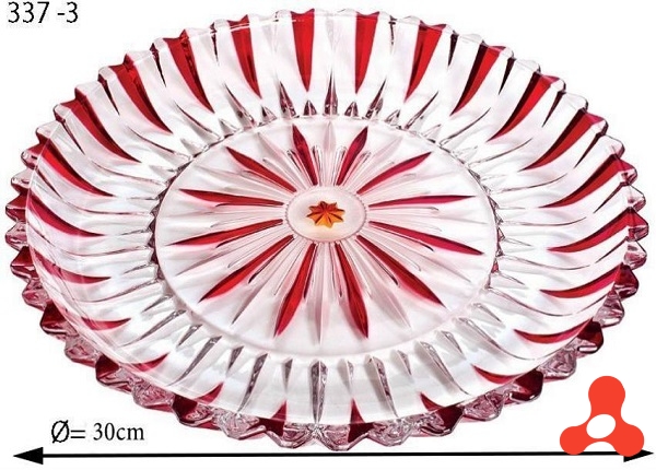 ĐĨA THUỶ TINH MÀU 30CM 337-3