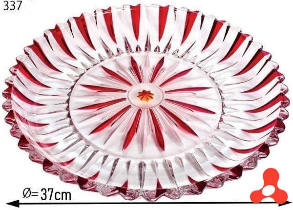 ĐĨA THUỶ TINH MÀU 37CM 337