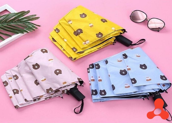 DÙ CHE MƯA NẮNG HỌA TIẾT HÌNH GẤU