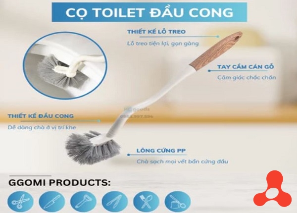 DỤNG CỤ CHÀ VỆ SINH TOILET CÁN GỖ