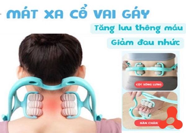 DỤNG CỤ MASSAGE CỘT SỐNG CỔ 6 BÁNH