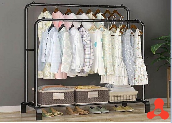 GIÁ TREO QUẦN ÁO 2 TẦNG SƠN TĨNH ĐIỆN