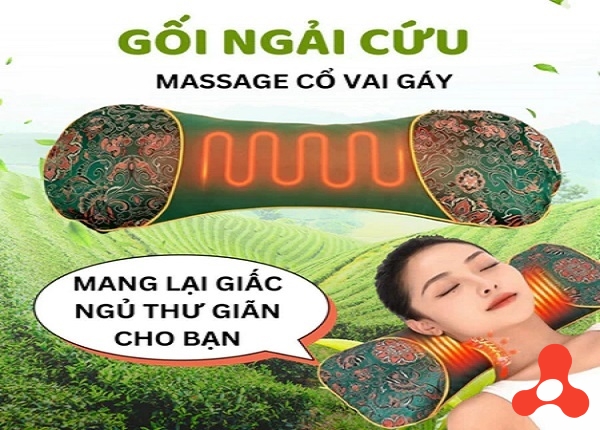 GỐI NGẢI CỨU MASSAGE CHƯỜM NÓNG CỔ VAI GÁY