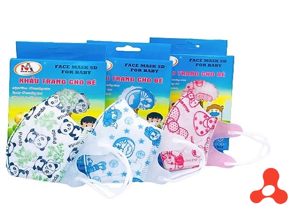 HỘP 10 KHẨU TRANG 5D KIDS MASK CHO BÉ