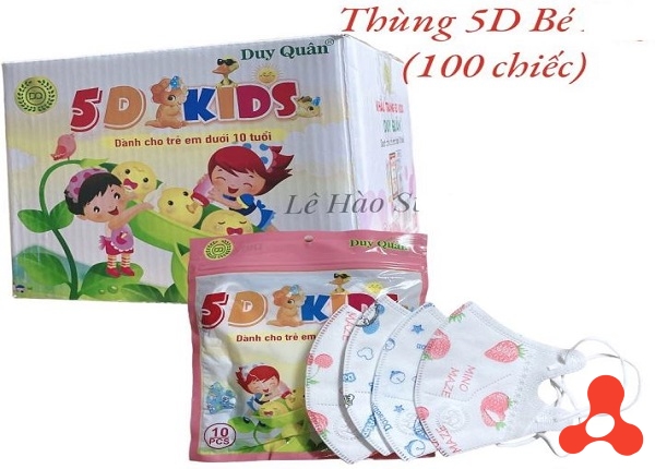 HỘP 100 KHẨU TRANG TRẺ EM 5D