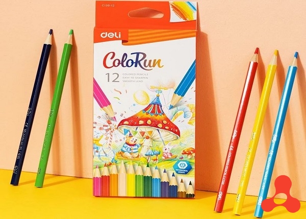 HỘP 12 BÚT CHÌ MÀU DELI COLORUN EC130-12