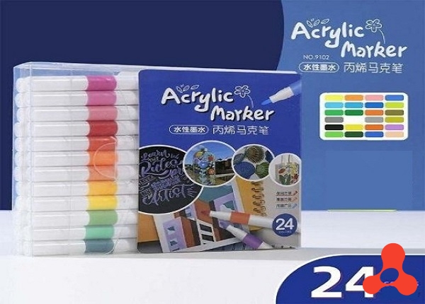 HỘP 24 BÚT MÀU ACRYLIC MARKER CAO CẤP