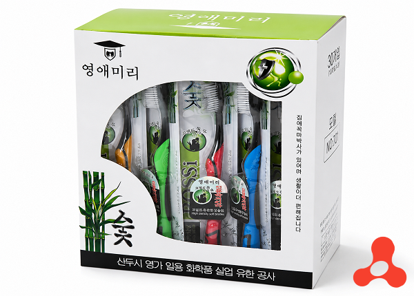 HỘP 30 BÀN CHẢI THAN TRE HÀN QUỐC