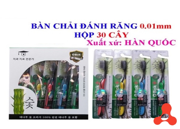 HỘP 30 CÂY BÀN CHẢI THAN TRE