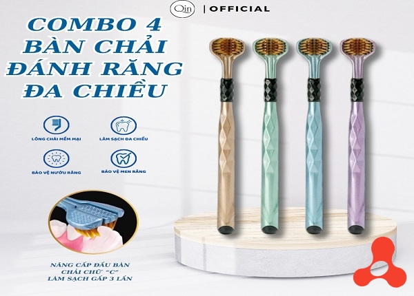 HỘP 4 BÀN CHẢI ĐÁNH RĂNG ĐA CHIỀU